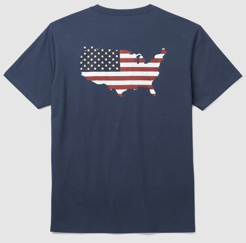 Men's USA Flag Pocket Short Sleeve T-Shirt