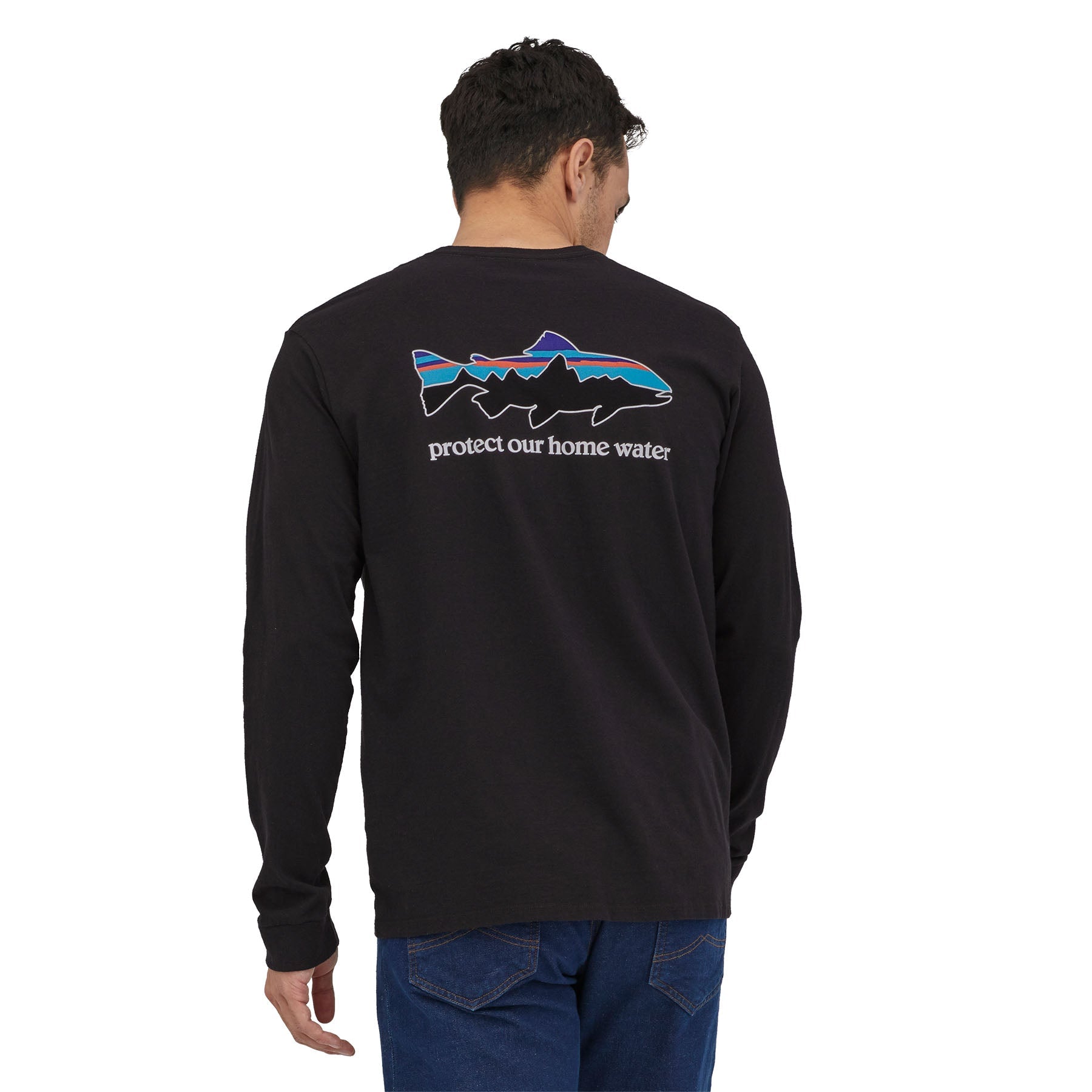 Men`s Long-Sleeved Home Water Trout Responsibili-Tee